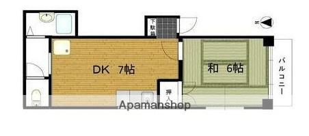 ブライトネス(1DK/3階)の間取り写真