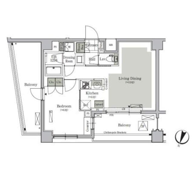 パークキューブ西ヶ原ステージ(1LDK/1階)の間取り写真