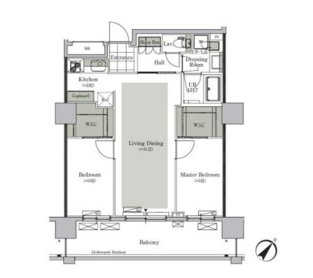 パークキューブ西ヶ原ステージ(2LDK/6階)の間取り写真