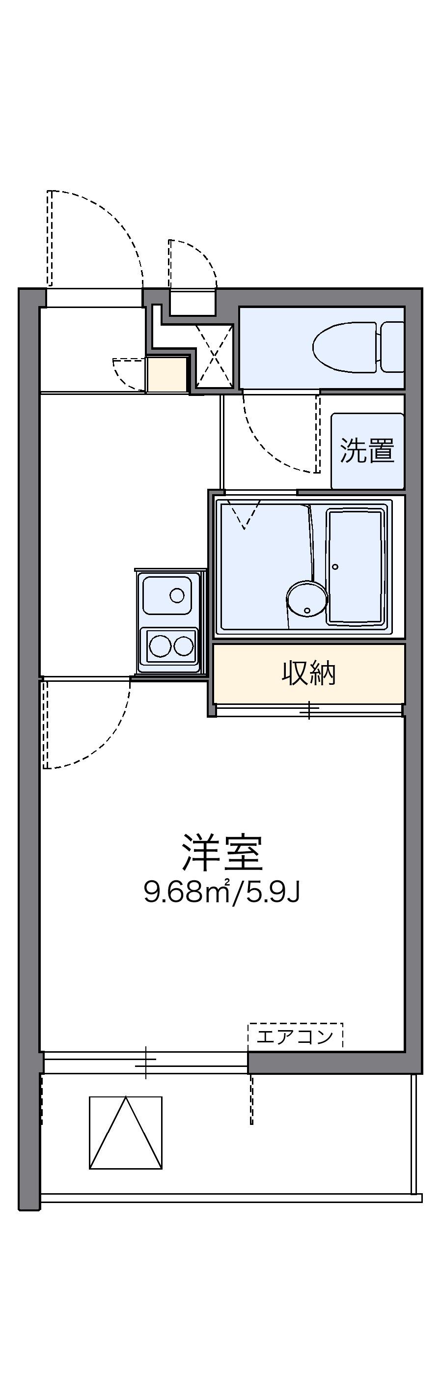 レオパレス悠和(1K/3階)の間取り写真