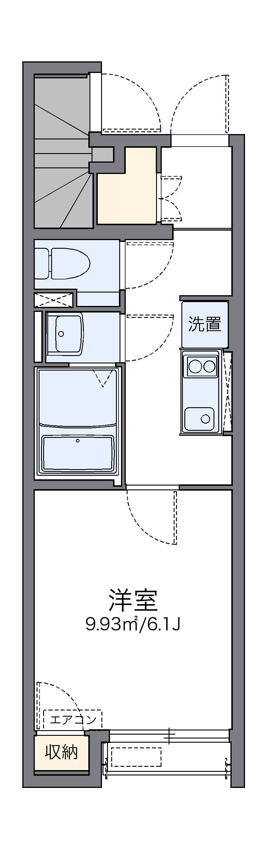 レオネクストLUCE DI貫井(1K/1階)の間取り写真