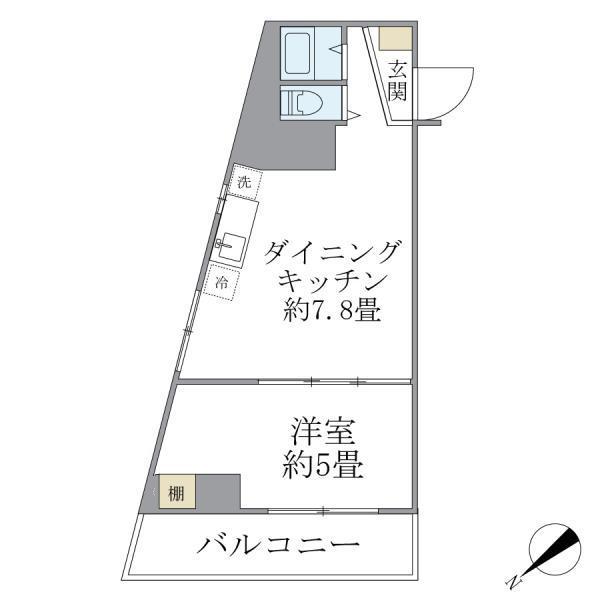 ロイヤルメゾン荻窪(1DK/3階)の間取り写真