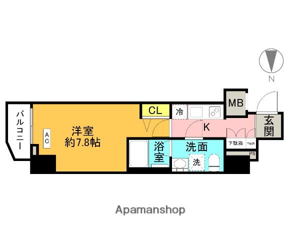 エル・グランジュテ新宿 14階階 間取り