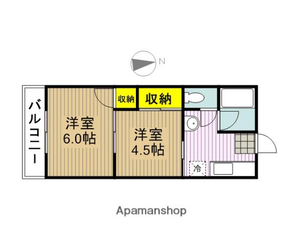 国分寺サンコーポ 1階階 間取り