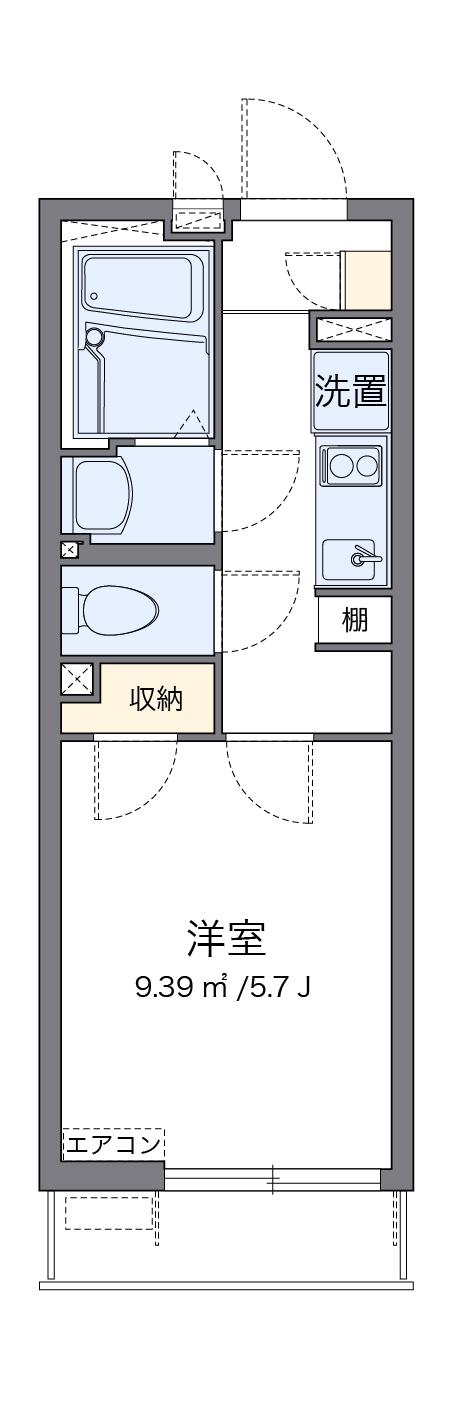 クレイノプランドール武蔵境(1K/3階)の間取り写真