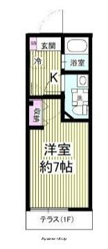 コートヤード西永福(1K/1階)の間取り写真