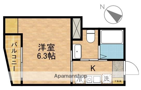 GRANT HOMES北赤羽(1K/3階)の間取り写真