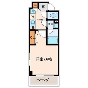 KS NOIR(1K/4階)の間取り写真