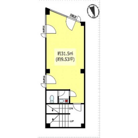 ラムテックビル(1K/2階)の間取り写真