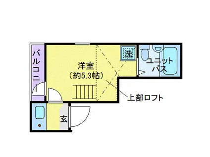 RUN OFF FIELD(1K/3階)の間取り写真