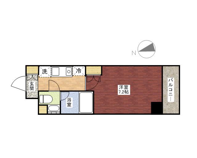 パークアクシス板橋本町弐番館(1K/7階)の間取り写真