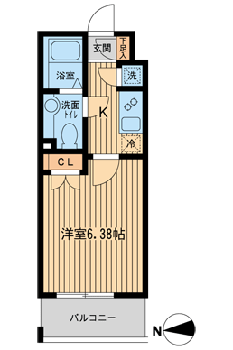 KDXレジデンス東新宿(1K/10階)の間取り写真