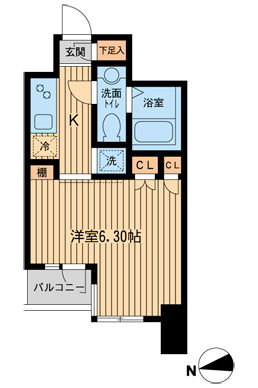 KDXレジデンス東新宿(1K/9階)の間取り写真