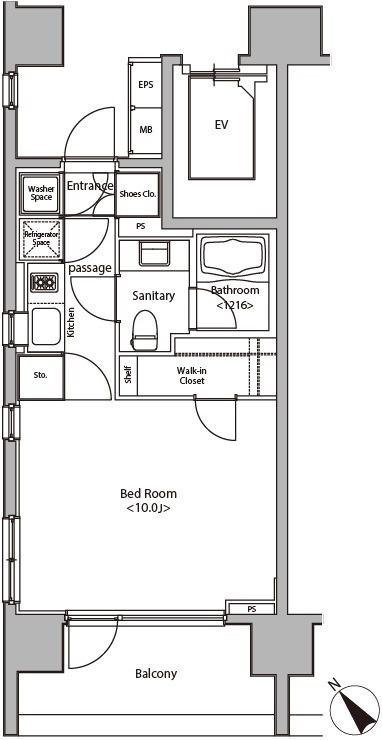 カスタリア大塚(ワンルーム/11階)の間取り写真