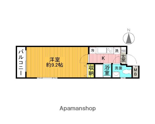 ピアコートTM武蔵関壱番館(1K/4階)の間取り写真