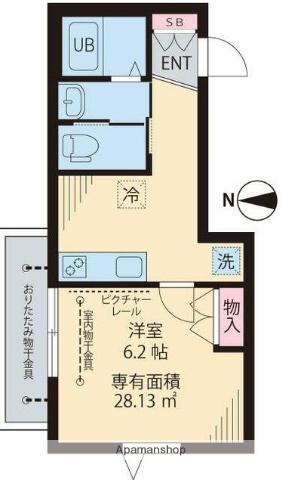 ART Ⅴ(1K/3階)の間取り写真