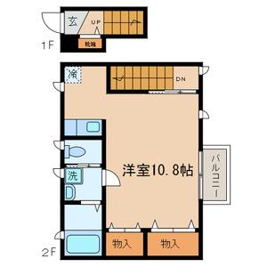 シャテランジュ光ヶ丘3(ワンルーム/2階)の間取り写真