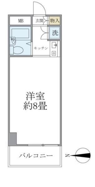 番衆エムエスビル(ワンルーム/7階)の間取り写真