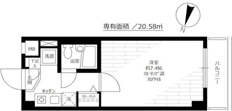 エクセリア三軒茶屋 2階階 間取り