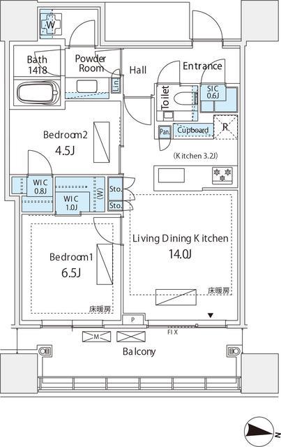 パークコート渋谷 ザ タワー 26階階 間取り
