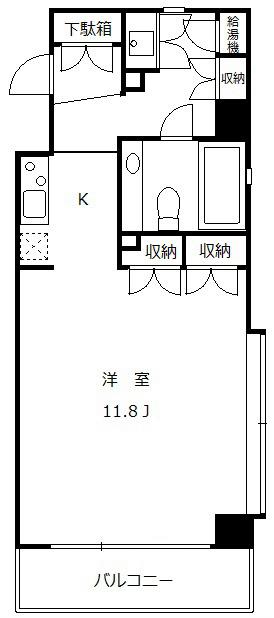 太子堂イースト(ワンルーム/2階)の間取り写真