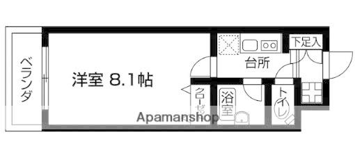 エムエムエスイースト(1K/2階)の間取り写真