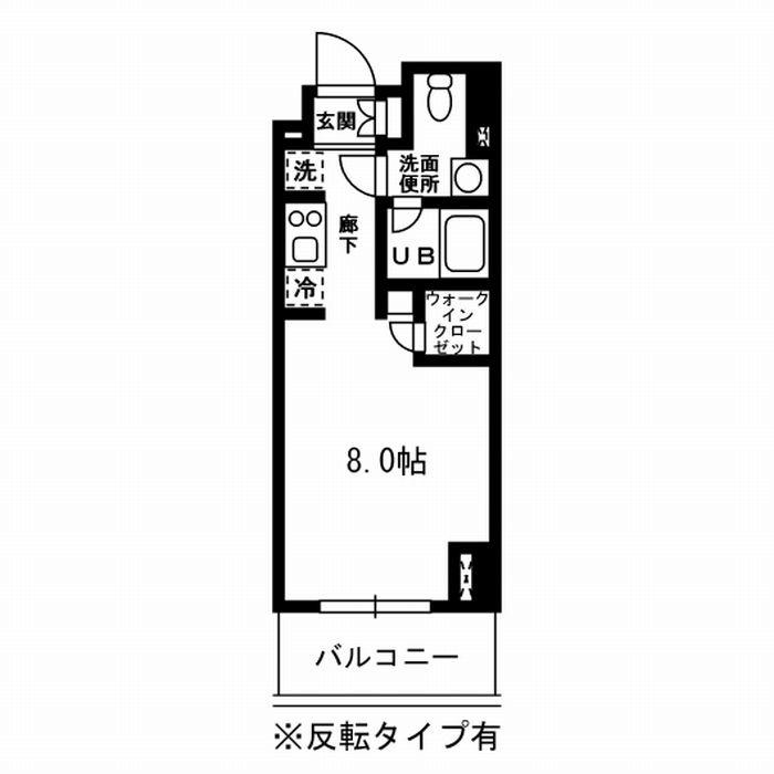レジディア杉並方南町(1K/2階)の間取り写真