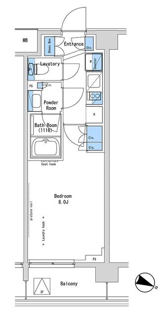 ルフォンプログレ中野富士見町ザ・レジデンス(1K/1階)の間取り写真