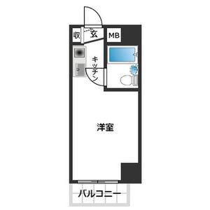 スカイコート下高井戸(ワンルーム/2階)の間取り写真