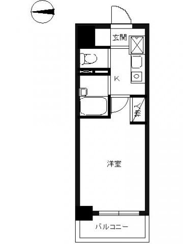 スカイコート神楽坂第2(1K/10階)の間取り写真