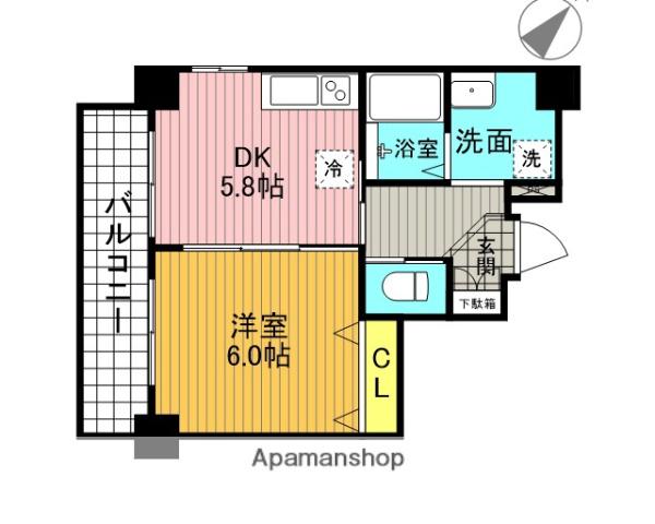 グレース桃井(1DK/1階)の間取り写真