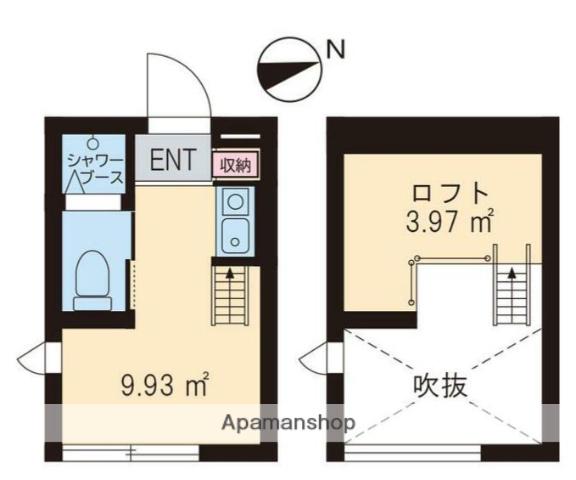 MARUI TOCLUS 西荻窪(ワンルーム/1階)の間取り写真