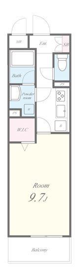 AXEL(1K/4階)の間取り写真