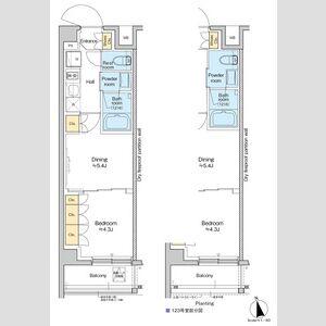 RESIDENCE KOENJI(1DK/1階)の間取り写真