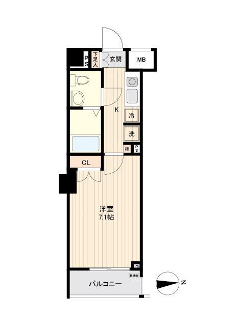 オーキッドレジデンス大泉学園(1K/2階)の間取り写真