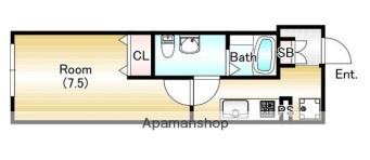 エクスフォート板橋(1K/1階)の間取り写真