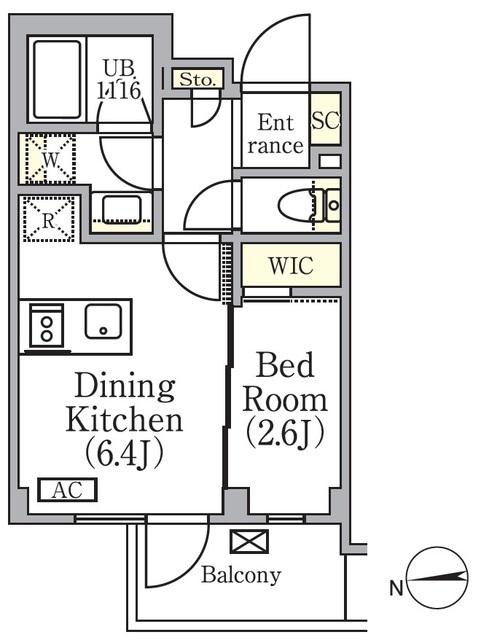 イプセ中野三丁目(1DK/3階)の間取り写真