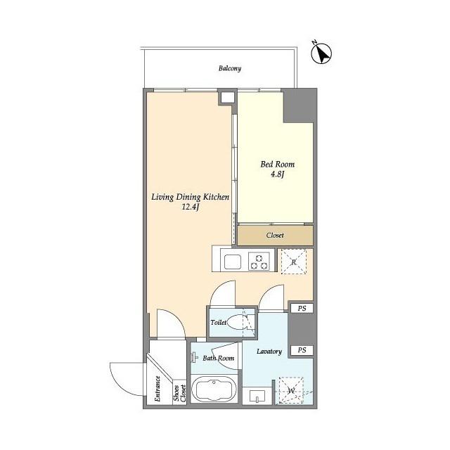 プレール・ドゥーク練馬北町(1LDK/6階)の間取り写真