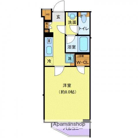 プレール・ドゥーク高井戸(1K/2階)の間取り写真