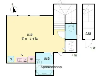 アイコート高井戸(ワンルーム/2階)の間取り写真