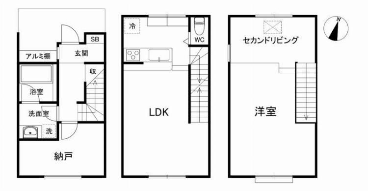 ウィステリア用賀(1SLDK/3階)の間取り写真