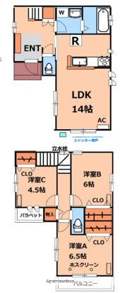 西武鉄道新宿線 井荻駅 徒歩13分 2階建 築4年(3LDK)の間取り写真