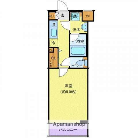 プレール・ドゥーク高井戸(1K/2階)の間取り写真