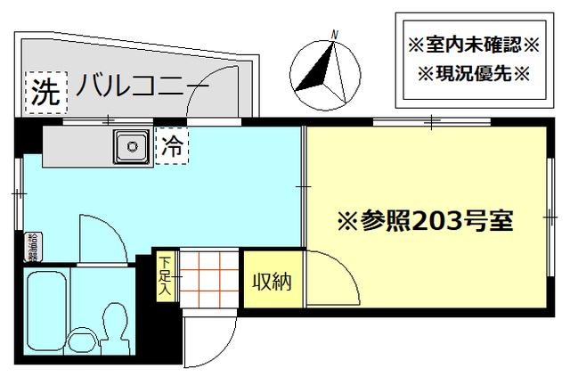 井村ビル(1K/3階)の間取り写真