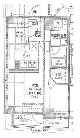 SYMPHONY FLAT(1K/7階)の間取り写真