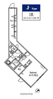 GRANPASEO下北沢(ワンルーム/4階)の間取り写真