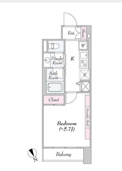 ヴァンテ・アン神楽坂 3階階 間取り