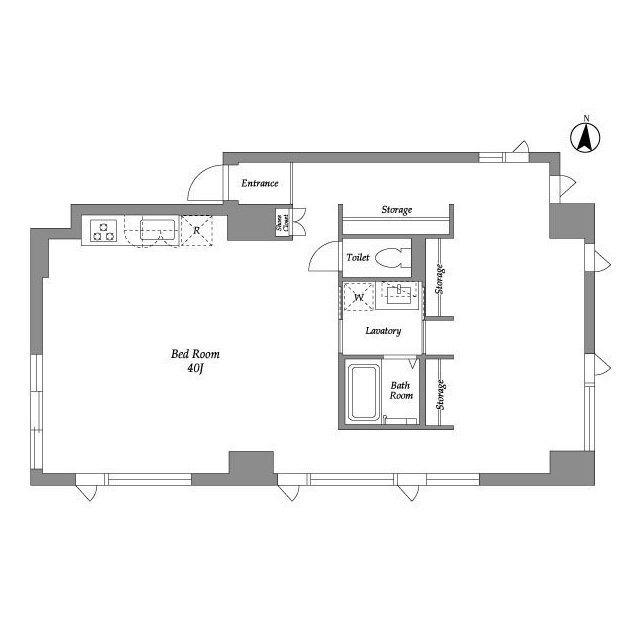 品川港南テラス(ワンルーム/7階)の間取り写真