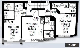 SCHATZ QUELLE KOUENJIKITA(ワンルーム/3階)の間取り写真