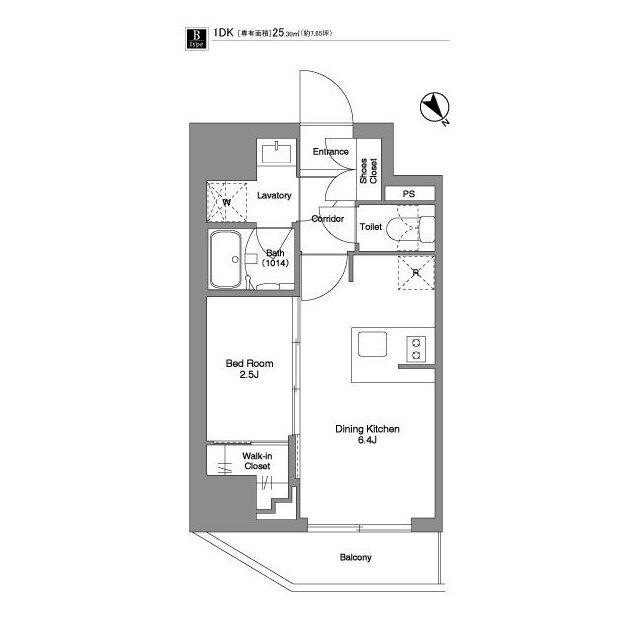 BPRレジデンス田端(1DK/8階)の間取り写真